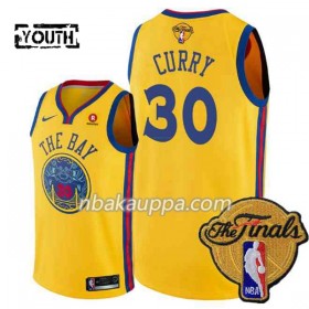 Golden State Warriors Stephen Curry 30 2018 NBA Finals Patch Nike Keltainen City Edition Pelipaidat Swingman - Lasten